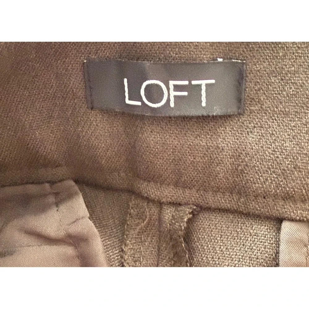 Loft Marisa Trouser Pant in Winter Olive Green Straight Leg NWT Women's size 4